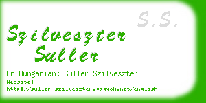 szilveszter suller business card